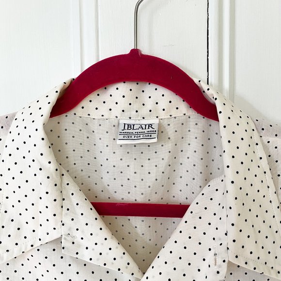 vintage polka dot button down - Picture 2 of 11